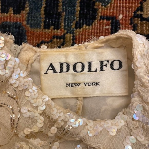 Vintage Adolfo New York Peplum Sequin Top | Size XS - Picture 3 of 5